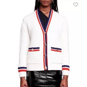 Maje Mehdi Cable Knit Cardigan NWOT